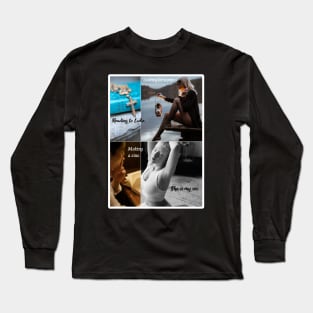 Zine Art Poetry Poster Long Sleeve T-Shirt